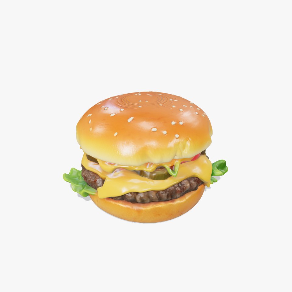 Classic Cheeseburger Realistic Textures model pack